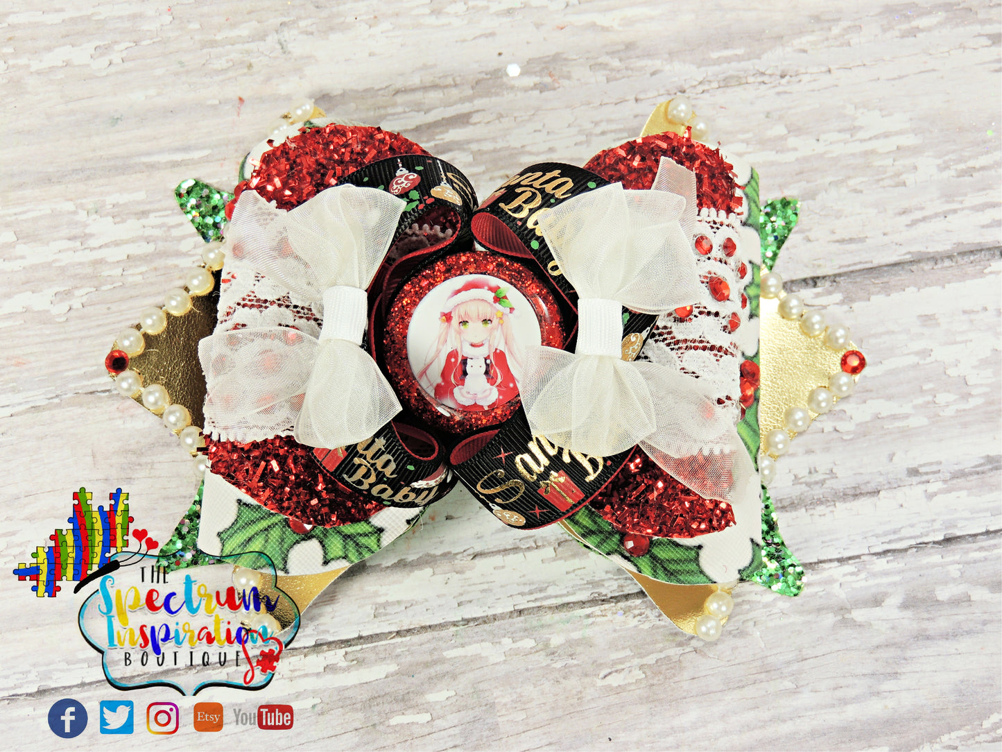 Santa's Little Helper, Santa Baby, Christmas Bow
