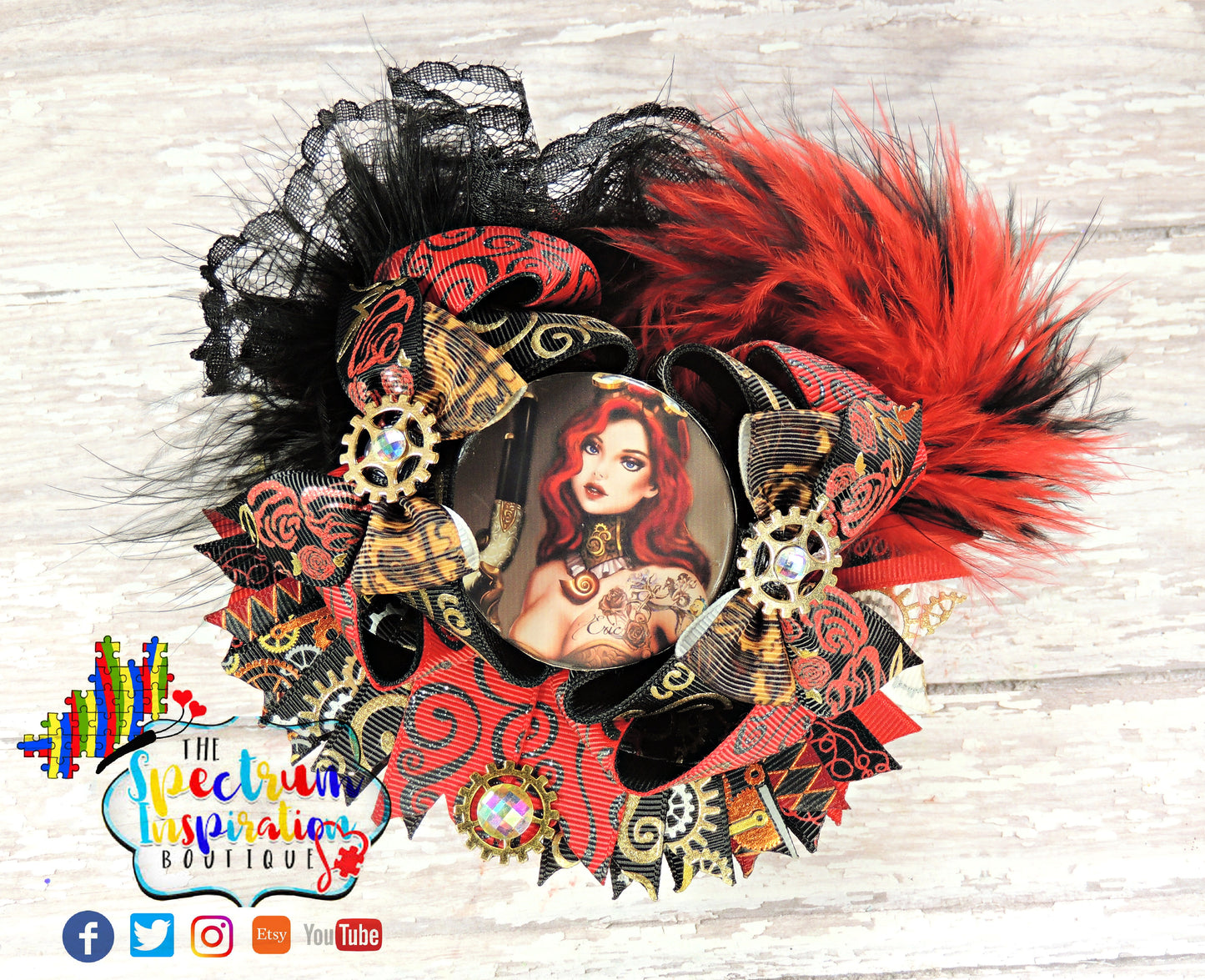 Steampunk Adult Ariel, All Grown Up Princess, Steampunk Ribbon Bow